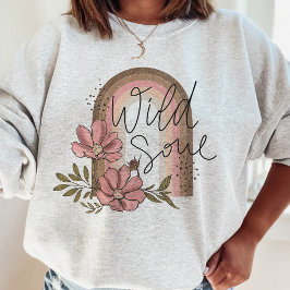 Wildes Soul Moderner Regenbogen Boho Floral Sweatshirt