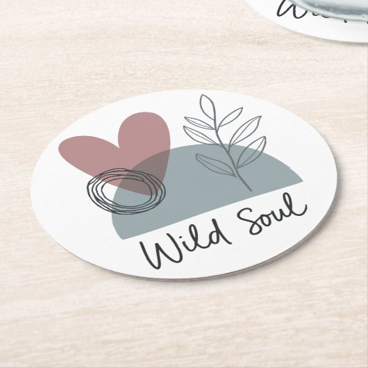 Wildes Soul Runder Pappuntersetzer (Angewinkelt)