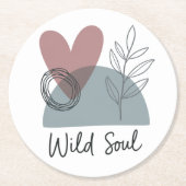 Wildes Soul Runder Pappuntersetzer (Vorderseite)