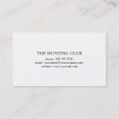 Wildes Spiel (braun) Visitenkarte (Rückseite)