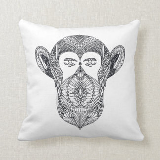 Wildes Tier des Waldgekritzels Kissen