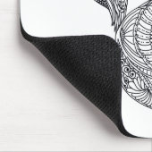 Wildes Tier des Waldgekritzels Mousepad (Ecke)