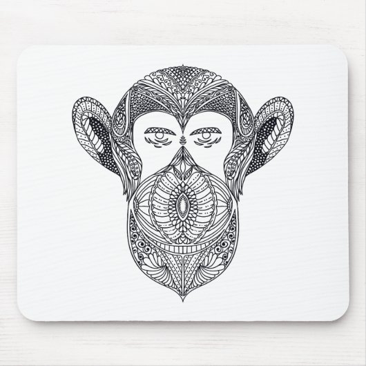 Wildes Tier des Waldgekritzels Mousepad (Vorne)