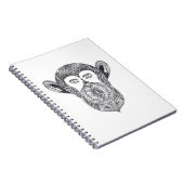 Wildes Tier des Waldgekritzels Notizblock (Rechte Seite)