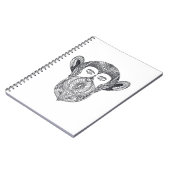 Wildes Tier des Waldgekritzels Notizblock (Linke Seite)