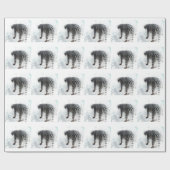 Wildes Tier des weißen Tigers Geschenkpapier (Flach)