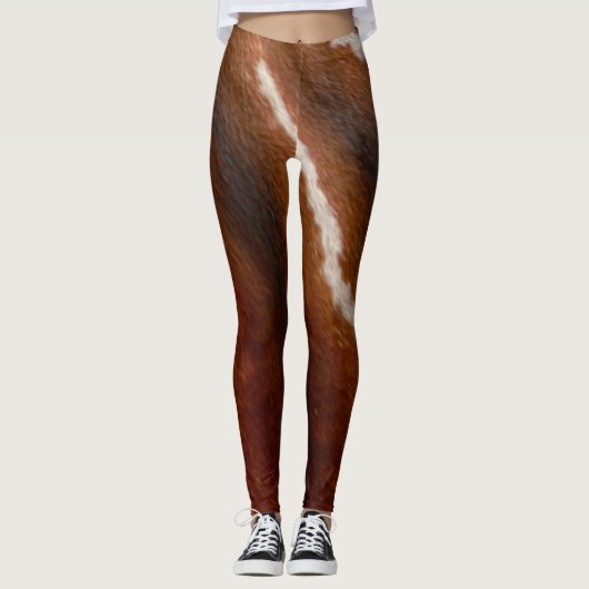 Wildes Tier-Druck-Muster des Giraffen-Pelz-| Leggings (Vorderseite)