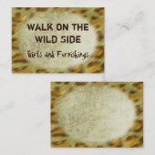 Wildes Tier-Drucke Visitenkarte (Vorne/Hinten)