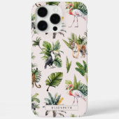 Wildes Tier | Dschungelgrün-Monogramm Case-Mate iPhone Hülle (Rückseite)