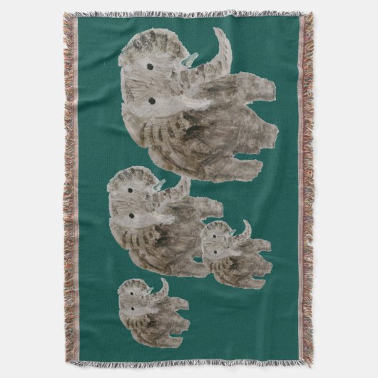 Wildes Tier-Elefant-Kunst Decke (Vorderseite Vertikal)