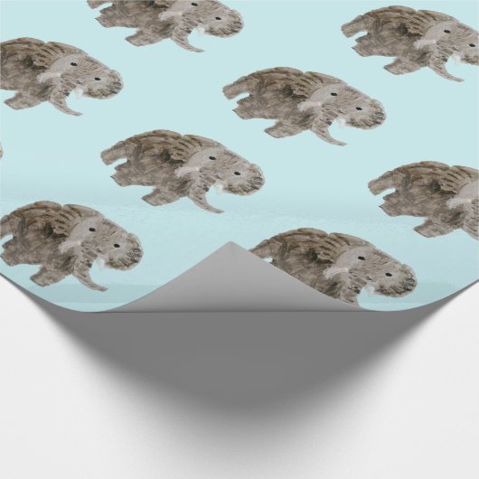 Wildes Tier-Elefant-Kunst Geschenkpapier (Ecke)