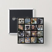 Wildes Tier-Gesichter -- Säugetiere, Reptilien, Button (Vorne & Hinten)