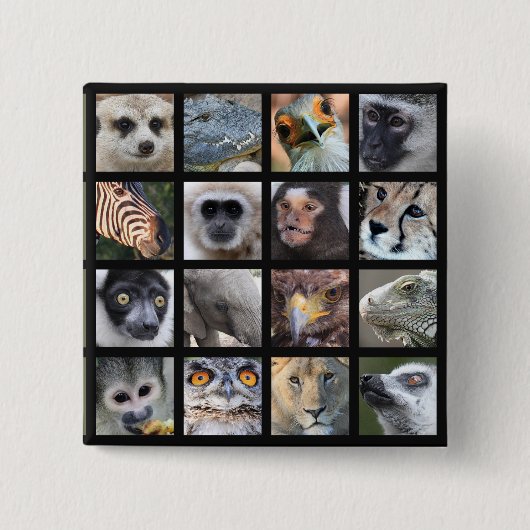 Wildes Tier-Gesichter -- Säugetiere, Reptilien, Button (Vorderseite)