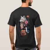 Wildes Tier Kunstwerk T-Shirt (Rückseite)