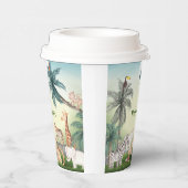wildes Tier mit Jungle Tree Paper Cups Pappbecher (Rechts)