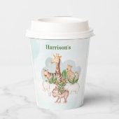 wildes Tier mit Jungle Tree Paper Cups Pappbecher (Rückseite)