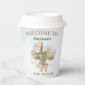 wildes Tier mit Jungle Tree Paper Cups Pappbecher (Vorderseite)