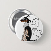 Wildes Tier morgens Button (Vorne & Hinten)
