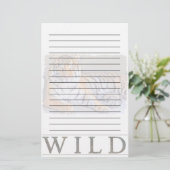 Wildes Tiger-Briefpapier Briefpapier (Stehend Vorderseite)