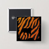 Wildes Tiger-Button Button (Vorne & Hinten)