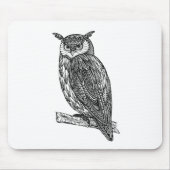 Wildes Totem-Tiereulen-Gekritzel Mousepad (Vorne)