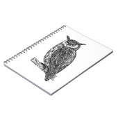 Wildes Totem-Tiereulen-Gekritzel Notizblock (Linke Seite)