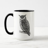 Wildes Totem-Tiereulen-Gekritzel Tasse (Links)