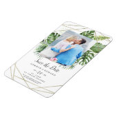 Wildes tropisches geometrisches Foto der Palme Sav Magnet (Linke Seite)