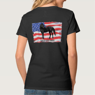 Wildes u. freies amerikanisches wildes Pferd V - T-Shirt