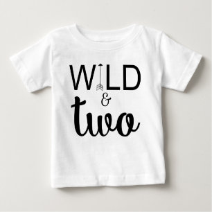 Wildes und 2. Geburtstags-Shirt mit zwei Pfeilen Baby T-shirt