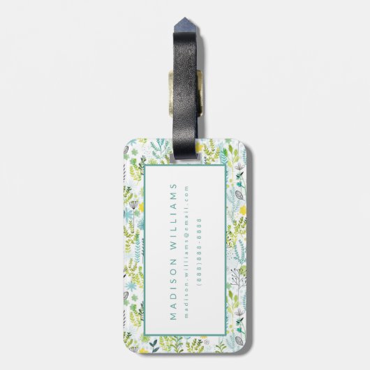 Wildes und freies Muster Gepäckanhänger (Rückseite vertikal)