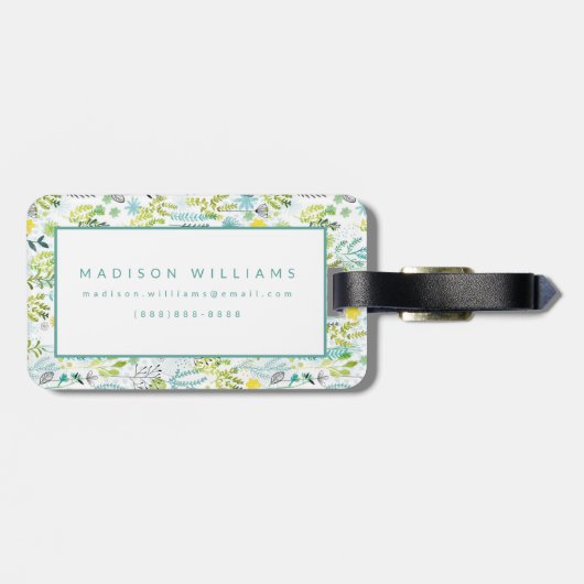 Wildes und freies Muster Gepäckanhänger (Rückseite horizontal)