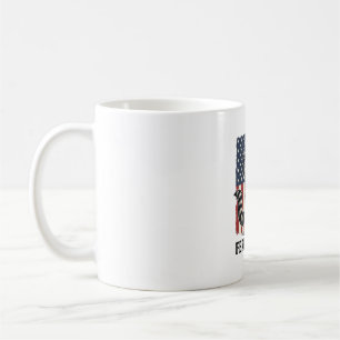 Wildes und freies patriotisches Waschbär-Vintage-S Kaffeetasse