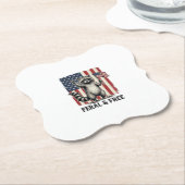 Wildes und freies patriotisches Waschbär-Vintage-S Untersetzer (angewinkelt)