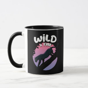 Wildes und freies Schwarzpanther-Dschungeltier Tasse