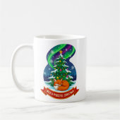 Wildes und Friedliches Weihnachtsfoxdesign Kaffeetasse (Links)