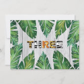 Wildes und kostenloses 3. Geburtstag Party Foto Einladung (Rückseite)