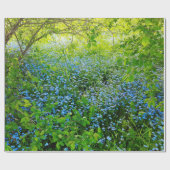 Wildes Vergissmeinnicht-Blumen-Foto Geschenkpapier (Flach)