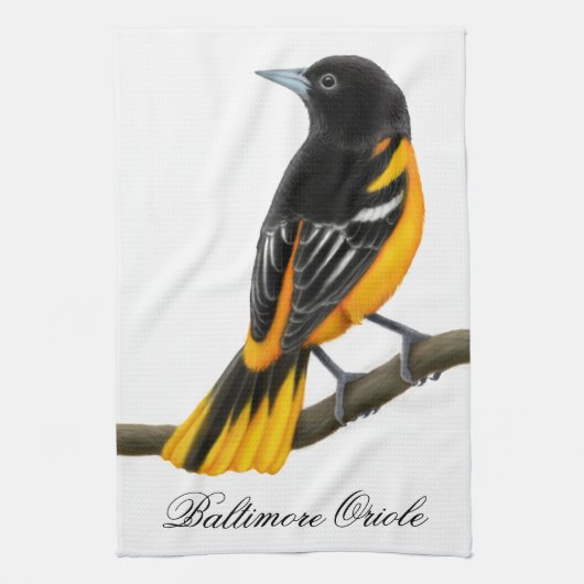 Wildes Vogel-Geschirrtuch Baltimore Orioles Küchentuch (Vertikal)