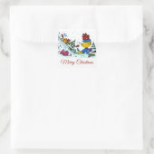 Wildes Weihnachten Quadratischer Aufkleber (Tasche)