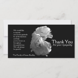 Wildes weißes Beileid der Rosen-3 danken Ihnen Dankeskarte
