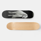 Wildes weißes Mustang-Skateboard Skateboard (Horizontal)