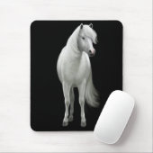 Wildes weißes Pferd Mousepad (Mit Mouse)