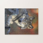 wildes Wolfpuzzlespiel Puzzle (Horizontal)