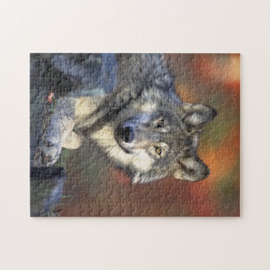 wildes Wolfpuzzlespiel Puzzle (Horizontal)