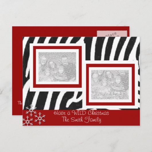 Wildes ZEBRA Weihnachten (Vorne/Hinten)