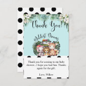 Wildest Dreams Safari Baby Shower Danke Karte (Vorne/Hinten)
