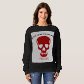 Wildeste Piratenschädel-Kunst Sweatshirt (Vorne ganz)