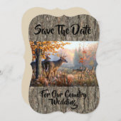 Wildfamilie auf dem Feld Save The Date (Vorne/Hinten)