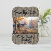 Wildfamilie auf dem Feld Save The Date (Stehend Vorderseite)